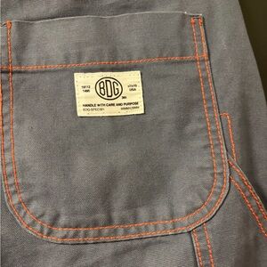 Urban Outfitters BDG Gray Canvas Pocket Jacket with Orange Stitching
